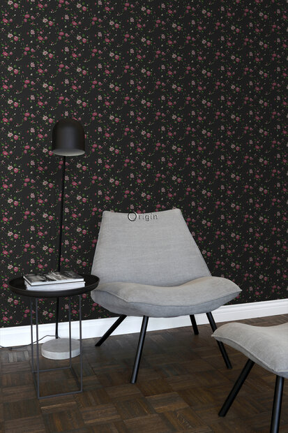 Origin Wallcoverings Bloomingdale (incl. Gratis Lijm*) 326127 - Zwart / Rood