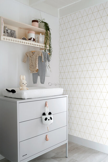 Origin Wallcoverings City Chic (incl. Gratis Lijm*) 347682 - Wit / Goud