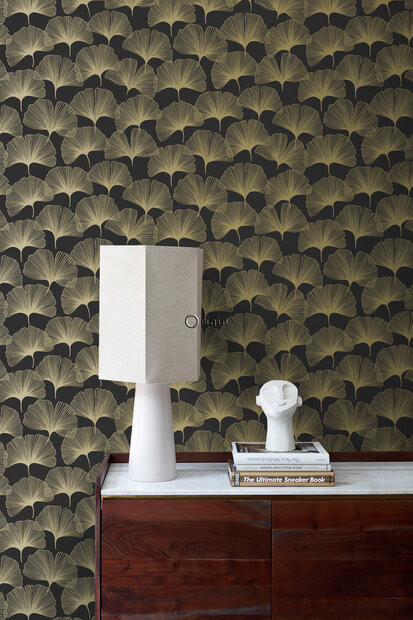 Origin Wallcoverings City Chic (incl. Gratis Lijm*) 347734 - Zwart / Goud
