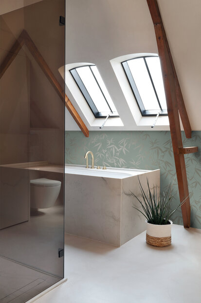 Origin Wallcoverings City Chic (incl. Gratis Lijm*) 347736 - Groen