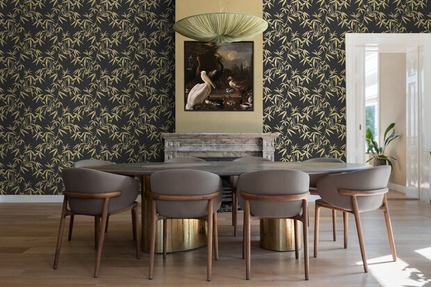 Origin Wallcoverings City Chic (incl. Gratis Lijm*) 347740 - Zwart / Goud