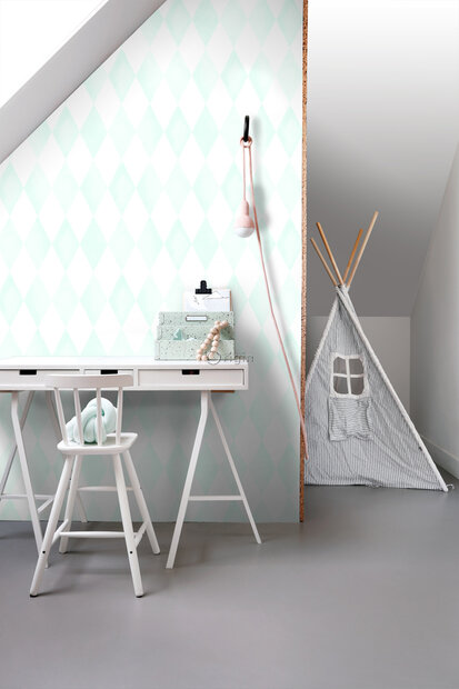 Origin Wallcoverings Hide &amp; Seek (incl. Gratis Lijm*) 337218 - Wit / Groen