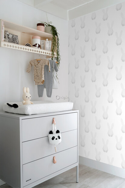 Origin Wallcoverings Hide &amp; Seek (incl. Gratis Lijm*) 347491 - Wit / Grijs
