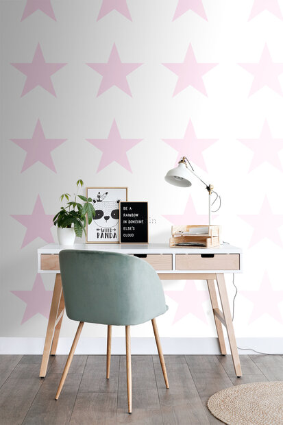 Origin Wallcoverings Hide &amp; Seek (incl. Gratis Lijm*) 347505 - Wit / Roze