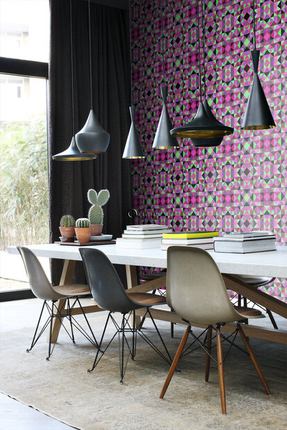 Origin Wallcoverings Mariska Meijers (incl. Gratis Lijm*) 346912 - Roze / Groen