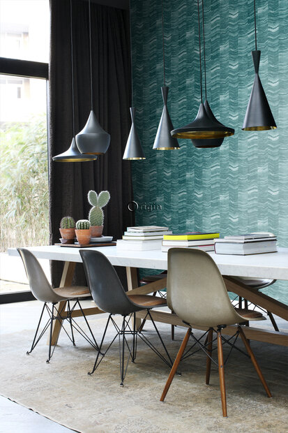 Origin Wallcoverings Mati&egrave;res (incl. Gratis Lijm*) 337249 - Blauw / Groen