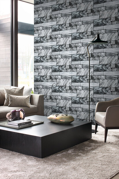 Origin Wallcoverings Mati&egrave;res (incl. Gratis Lijm*) 337253 - Zwart