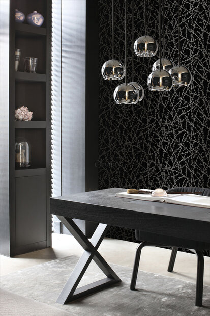 Origin Wallcoverings Metropolitan (incl. Gratis Lijm*) 345730 - Zwart / Grijs