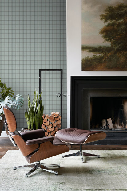 Origin Wallcoverings Natural Fabrics (incl. Gratis Lijm*) 347622 - Grijs