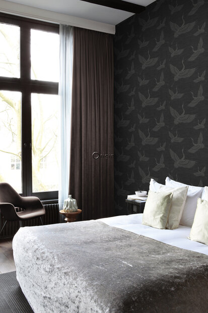 Origin Wallcoverings Natural Fabrics (incl. Gratis Lijm*) 347760 - Grijs