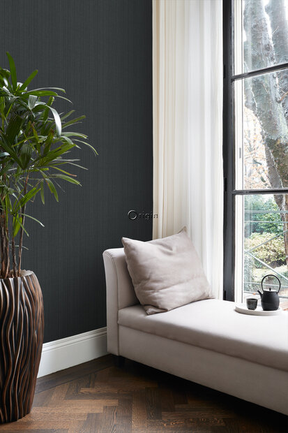 Origin Wallcoverings Natural Fabrics (incl. Gratis Lijm*) 347625 - Grijs