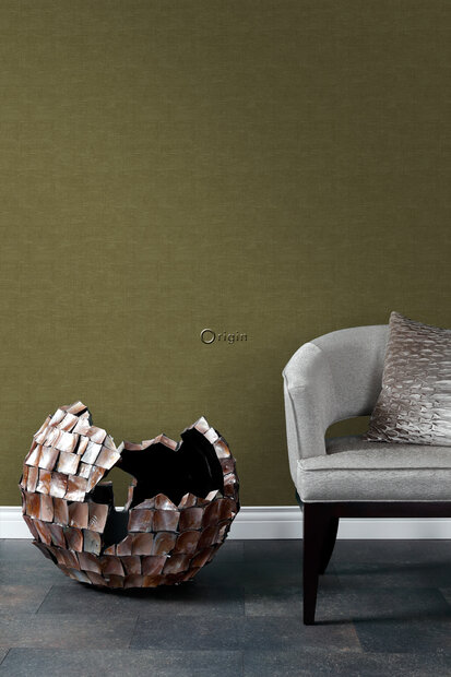 Origin Wallcoverings Natural Fabrics (incl. Gratis Lijm*) 347635 - Geel