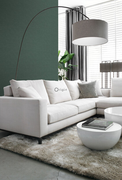 Origin Wallcoverings Natural Fabrics (incl. Gratis Lijm*) 347636 - Groen