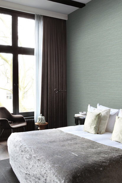 Origin Wallcoverings Natural Fabrics (incl. Gratis Lijm*) 347654 - Groen