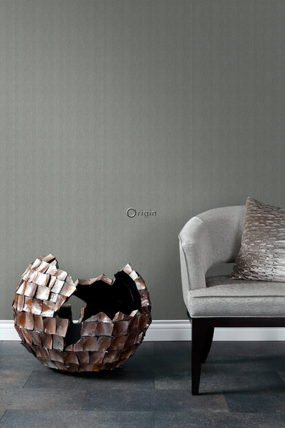 Origin Wallcoverings Natural Fabrics (incl. Gratis Lijm*) 347659 - Grijs