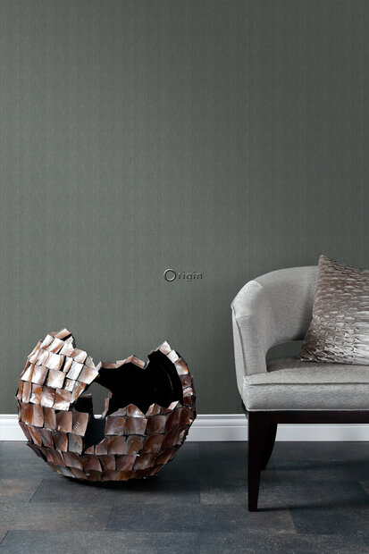 Origin Wallcoverings Natural Fabrics (incl. Gratis Lijm*) 347660 - Grijs