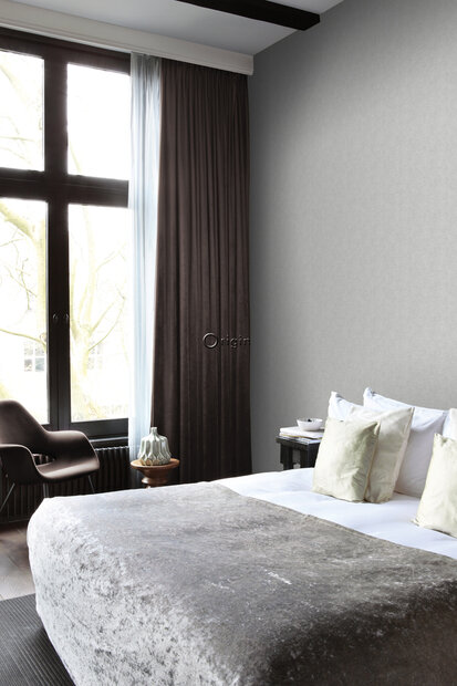 Origin Wallcoverings Natural Fabrics (incl. Gratis Lijm*) 347664 - Grijs