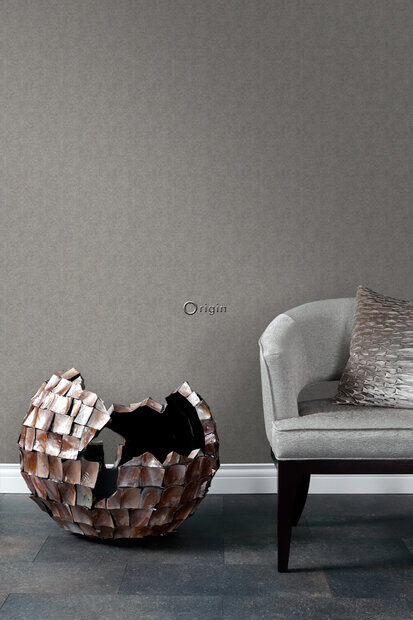 Origin Wallcoverings Natural Fabrics (incl. Gratis Lijm*) 347665 - Grijs