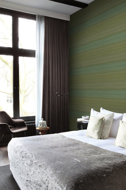 Origin Wallcoverings Natural Fabrics (incl. Gratis Lijm*) 347752 - Groen