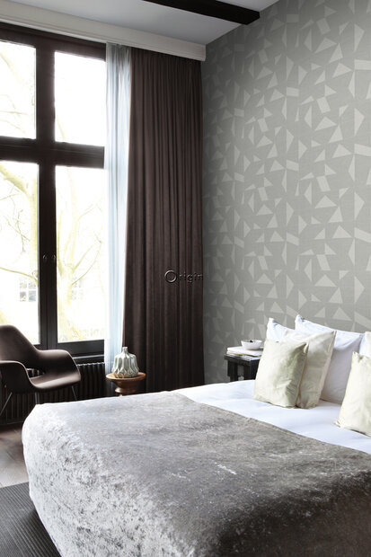 Origin Wallcoverings Natural Fabrics (incl. Gratis Lijm*) 347754 - Grijs
