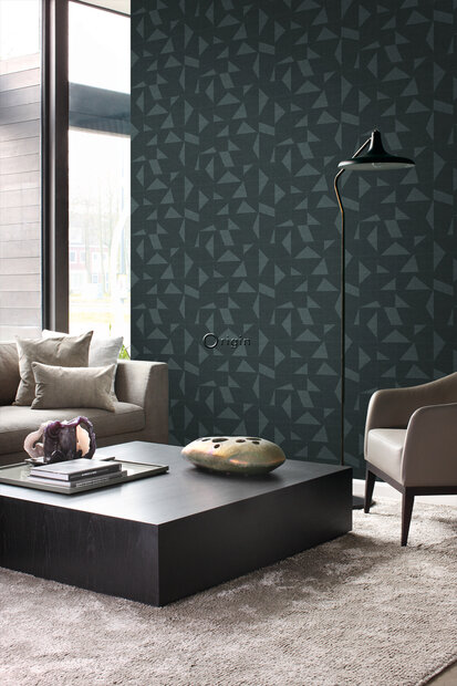 Origin Wallcoverings Natural Fabrics (incl. Gratis Lijm*) 347756 - Blauw