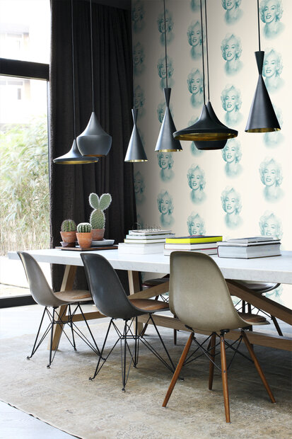 Origin Wallcoverings Park Avenue (incl. Gratis Lijm*) 326349 - Wit / Blauw / Groen