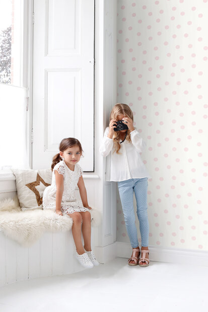 Origin Wallcoverings Precious (incl. Gratis Lijm*) 347701 - Wit / Roze