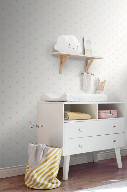 Origin Wallcoverings Precious (incl. Gratis Lijm*) 347705 - Wit / Roze