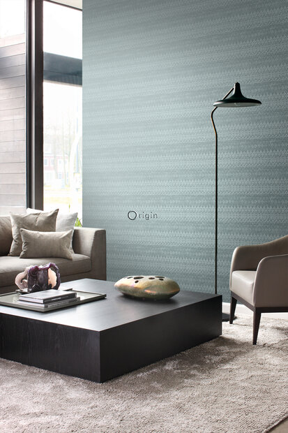 Origin Wallcoverings Raw Elegance (incl. Gratis Lijm*) 347313 - Blauw / Groen