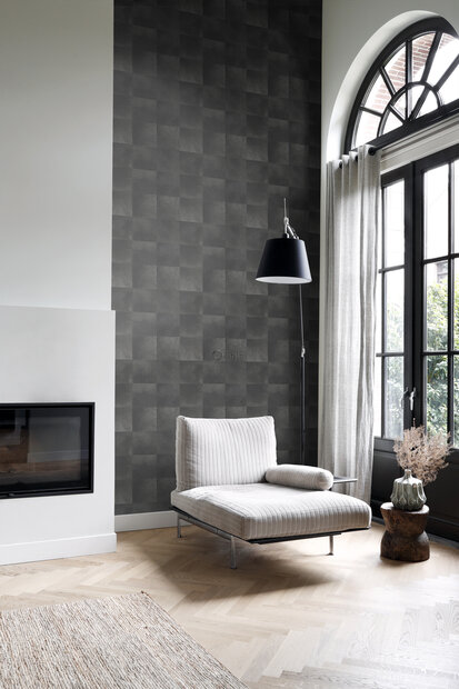 Origin Wallcoverings Raw Elegance (incl. Gratis Lijm*) 347326 - Zwart / Grijs