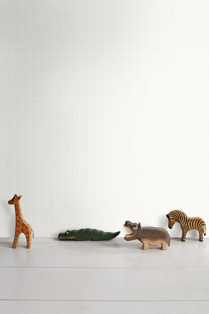 Origin Wallcoverings Upstairs Downstairs (incl. Gratis Lijm*) 346816 - zilver / Grijs