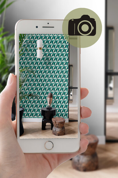 Origin Wallcoverings Wunderkammer (incl. Gratis Lijm*) 347448 - Groen