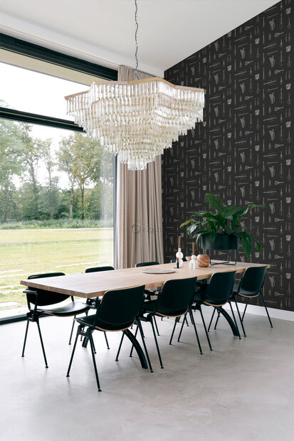 Origin Wallcoverings Wunderkammer (incl. Gratis Lijm*) 347450 - Zwart