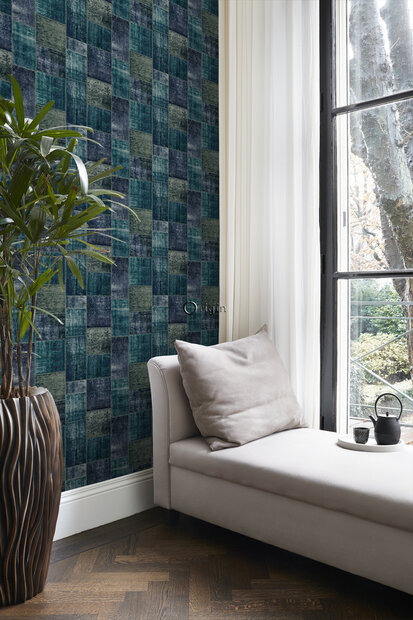 Origin Wallcoverings Wunderkammer (incl. Gratis Lijm*) 347467 - Blauw / Groen