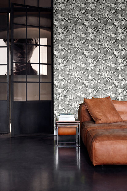 Origin Wallcoverings Wunderkammer (incl. Gratis Lijm*) 347453 - Zwart / Wit