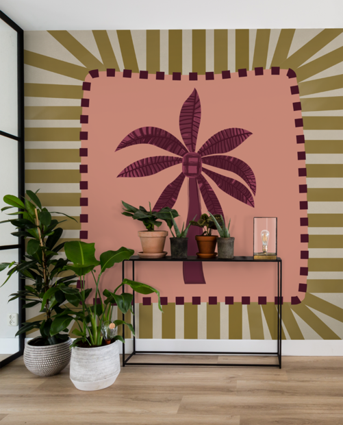 Eijffinger The Home Style Club - Palm Springs - Roze -  340721 - (incl. Gratis Lijm*)