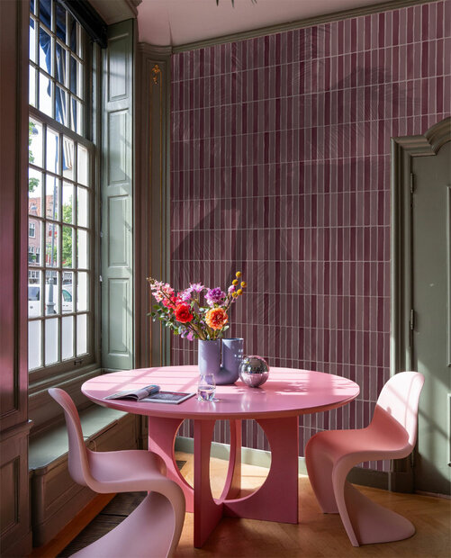 Eijffinger The Home Style Club - Palm Springs - Paars - 340740 - (incl. Gratis Lijm*)