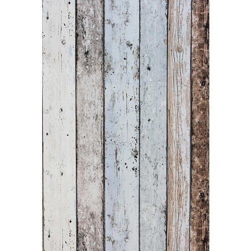 AS Creation Steiger hout Behang 8999-27 - Blauw / Bruin Behang