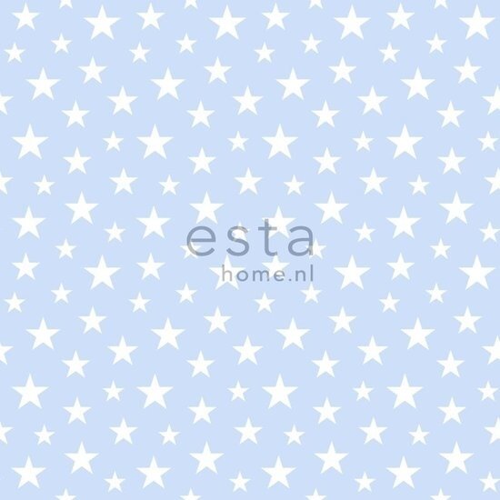 Everybody Bonjour behang 138729 - Blauw Behang