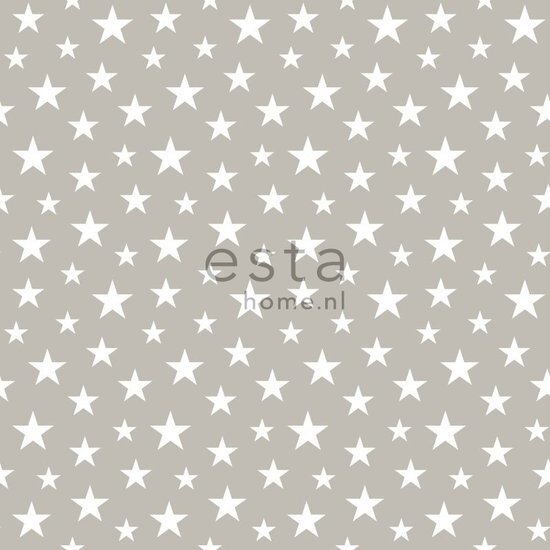 Everybody Bonjour behang 128716 - Grijs Behang