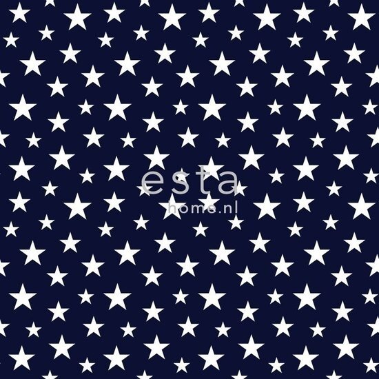 Everybody Bonjour behang 138730 - Blauw Behang