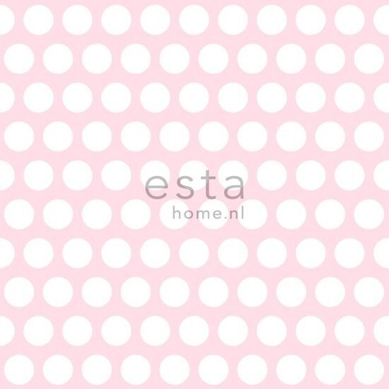 Everybody Bonjour behang 138721 - Roze Behang