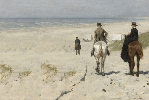 Fotobehang Morgenrit langs het strand Anton Mauve - Multicolour Behang