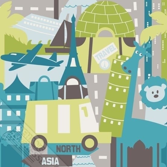 Young @ Home behang YH-17926 travel the world Behang