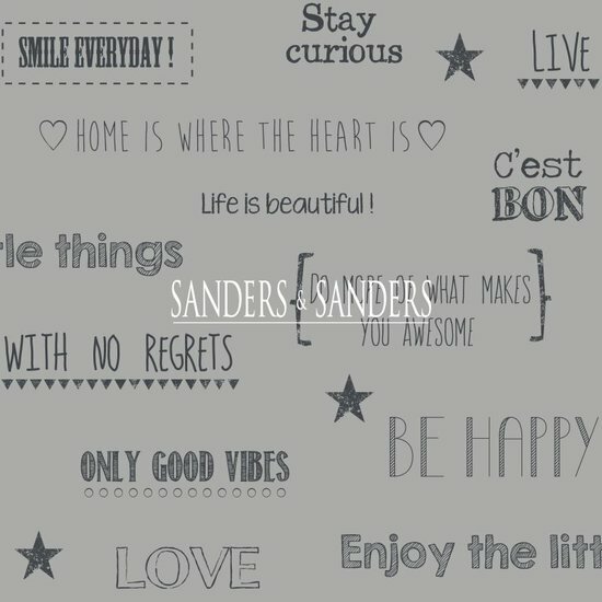 Sanders &amp; Sanders 935260 - Grijs Behang