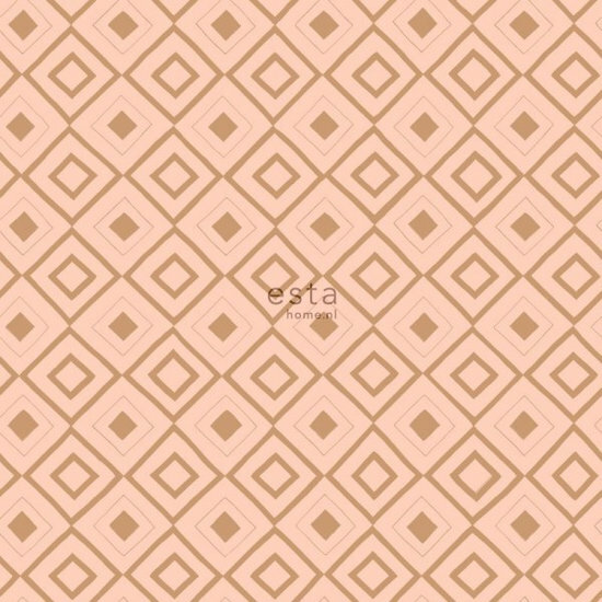 Esta #FAB krijtverf 128828 - Roze - Oranje Behang