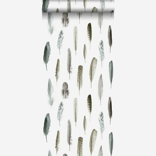 Esta Greenhouse 138896 - Wit - Groen - Bruin Behang