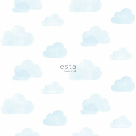 Esta Little Bandits 138930 - Wit - Blauw Behang