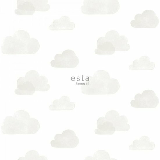 Esta Little Bandits 138945 - Wit - Grijs Behang