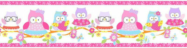 Kids @ Home 5 rand olive the owl 100178 Behang